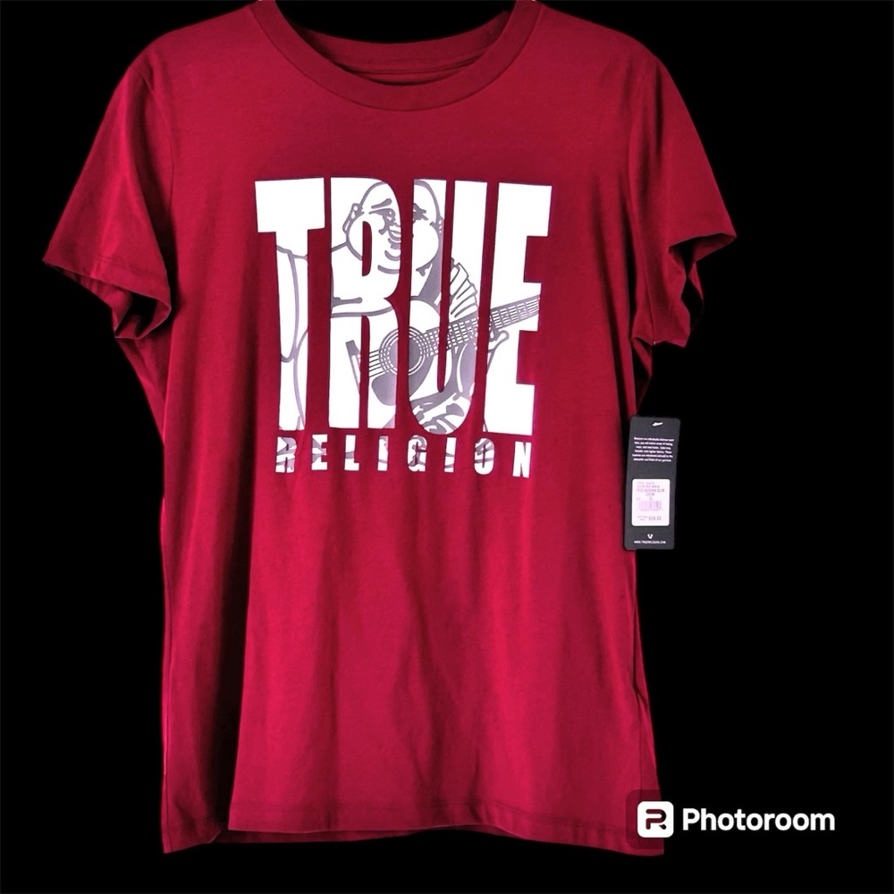 True religion new with tags red Buddha Tshirt men’s or women’s small or youth xl